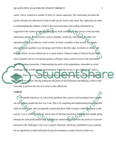 Qualitative analysis of (In)civility project