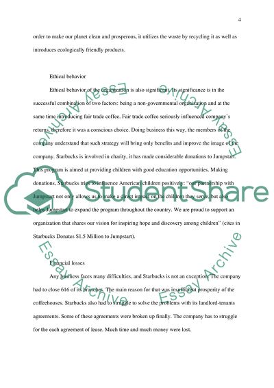 The ways in which Starbucks exercises corporate social responsibility