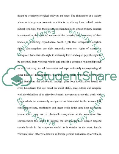 WHAT IS FEMINISM AND HOW MIGHT IT INFORM POLITICAL ANALYSIS