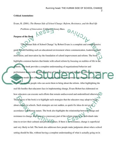 The human side to school change