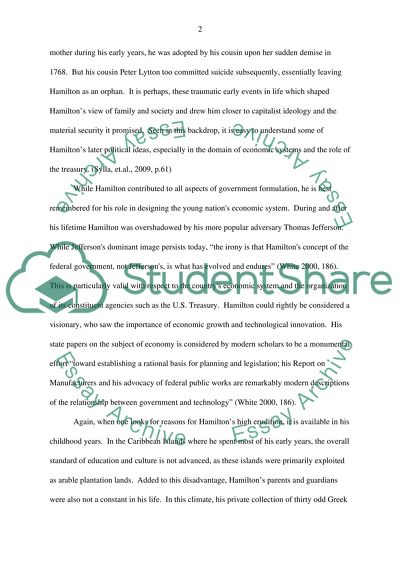 Background on One of the Writers of the Federalist Papers - Alexander Hamilton