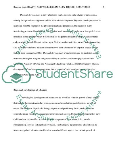 Health and Wellness: Infancy through Adulthood