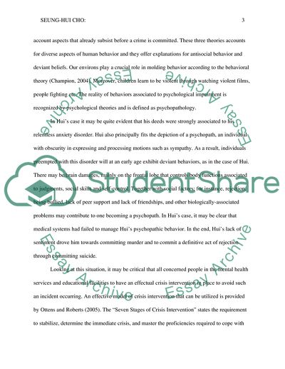 Seung-Hui Cho - Delinquency Gotten Loose