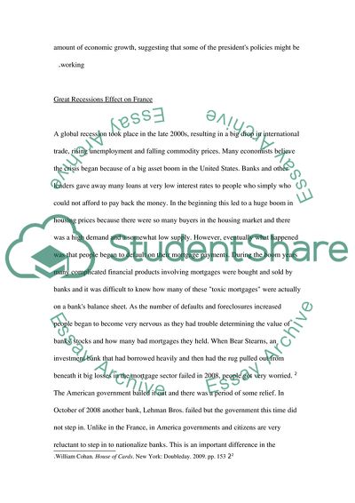 The Great Recession and France