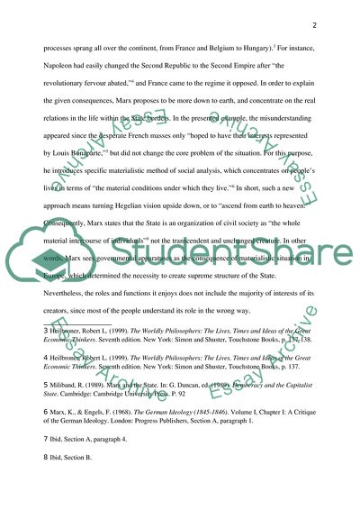 The Analysis of the Way Marxs Characterizes the State