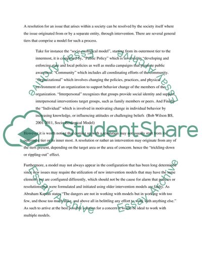 Organization, Community & Societal Determinants