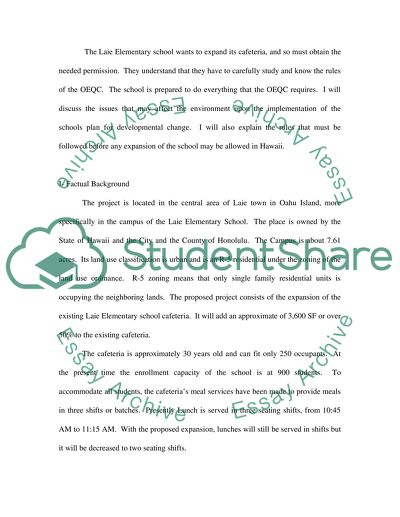 Preservation of the Environment in The State of Hawaii in the United States