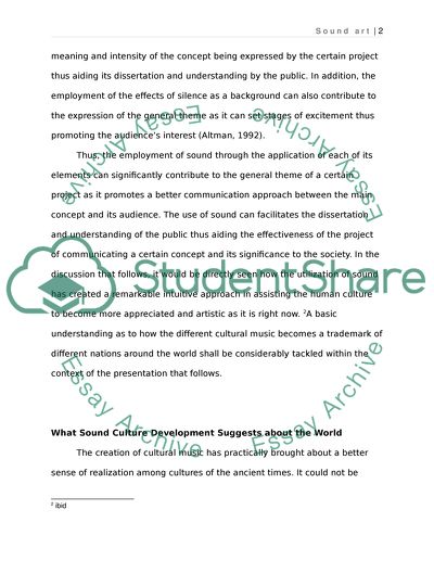 Sound Culture: How Music Evolved Towards its Present Stand