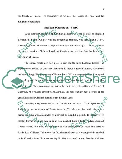 Five Crusades between 1096-1221