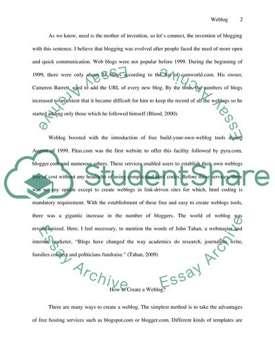 What is a Blog or Weblog