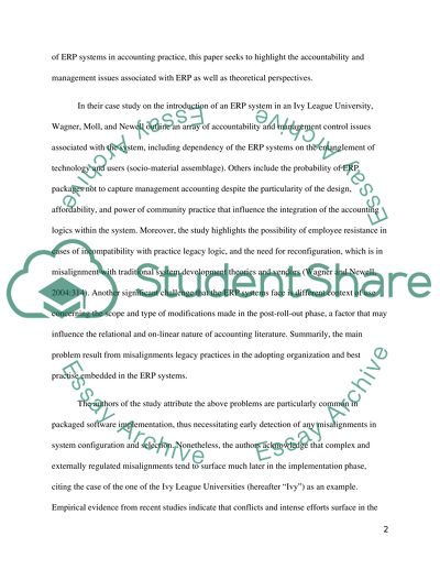 Integration of ERP Systems in Accounting Practice