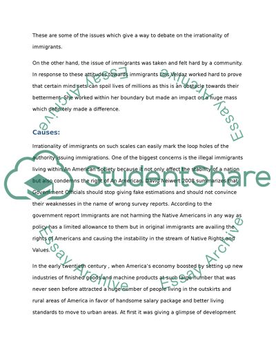 The Irrationality of Immigrants Who Live in American Society