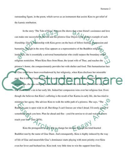 Critical Analysis of Giac Duyen in The Tale of Kieu