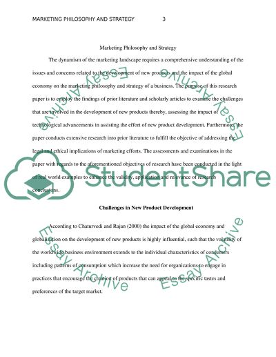 Marketing Philosophy and Strategy