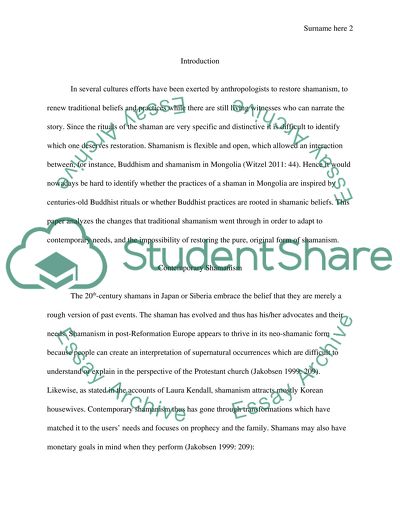 Rediscovering the Link between Traditional and Modern Shamanism