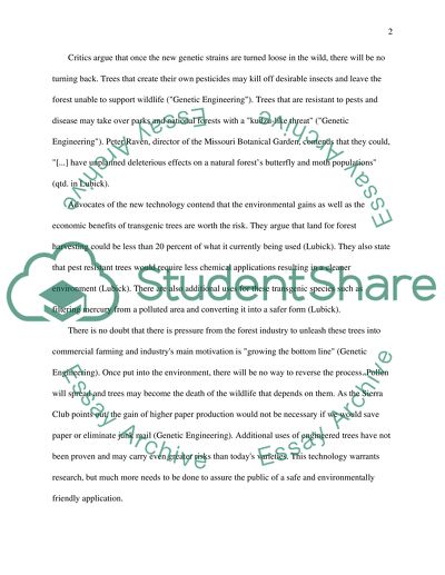 Genetically engineered trees