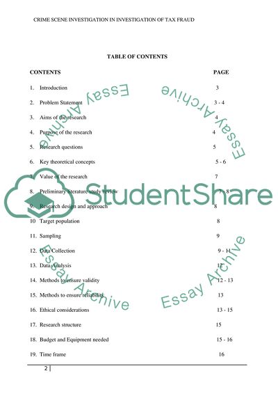 The Value of Crime Scene Investigation in Investigation of Tax Fraud