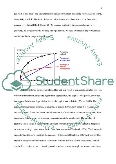 Long Term Growth: Savings and Institutions