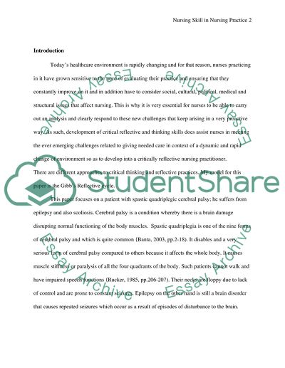 Reflection on the Development and Application of a Fundamental Nursing Skill in Nursing Practice