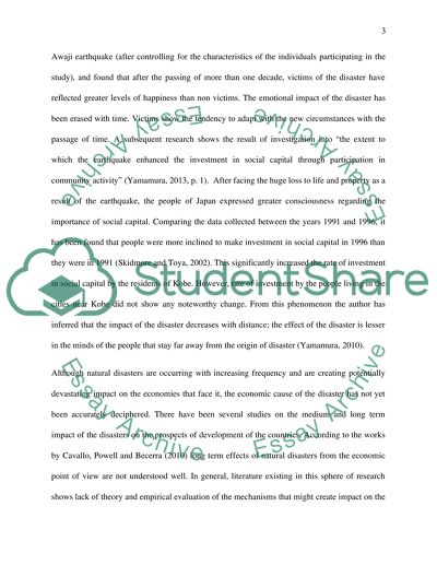 Natural Disaster and Economic Growth