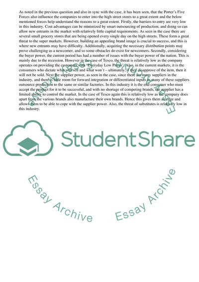 Tesco and the the UK Grocery Retail Industry