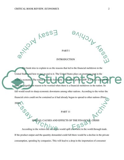 The Financial Crisis in the United States and the Solution to This Problem