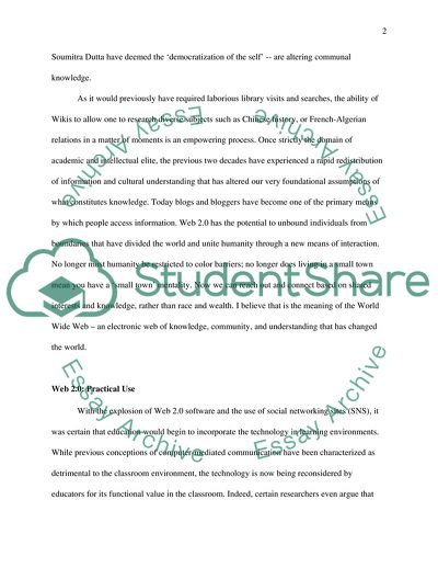 Web 2.0: Practical Use