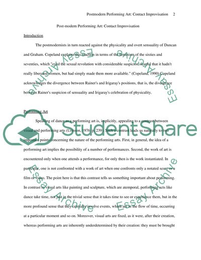 Post-modern Performing Art