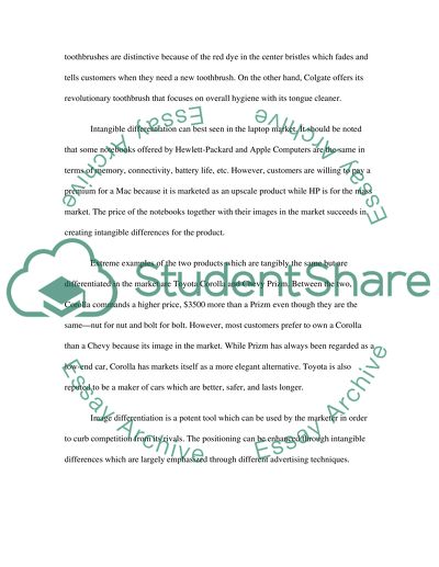 Marketing Image differentiation competitive advantage