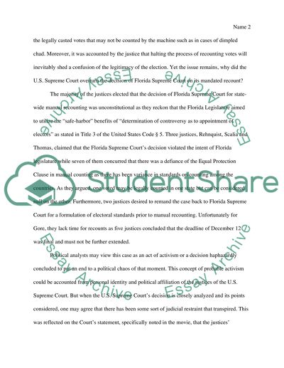 Recount and the U.S. Supreme Court