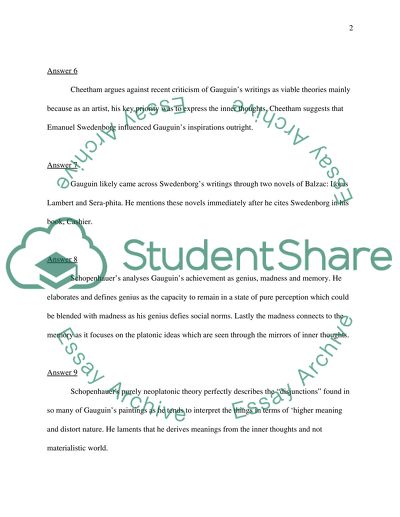 Cheetham Reading Assignment