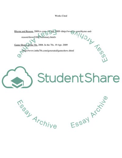 Rhyme and Reason Show