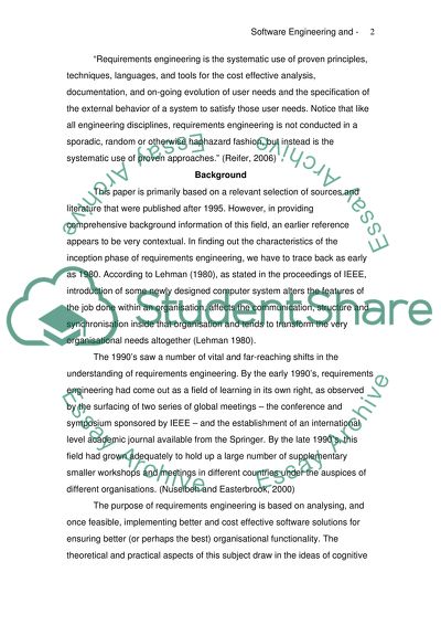 Software Engineering and HCI