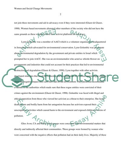 Women and Social Change Movements