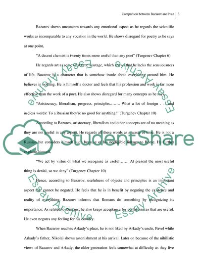 Comparison between Bazarov and Ivan