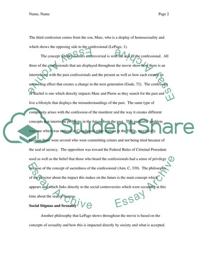 Intertwining the Past and Present in Le Confessional