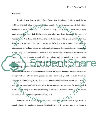 Why Would You Decide to Use an Online Dating Site Factors That Lead to Online Dating