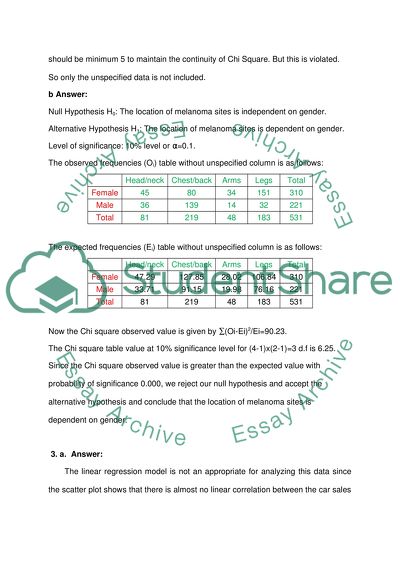 Statistics Assignment