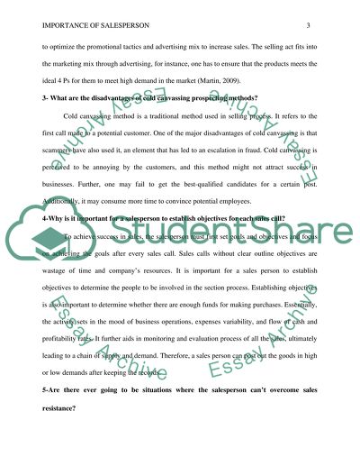 Importance of Salesperson in the Society