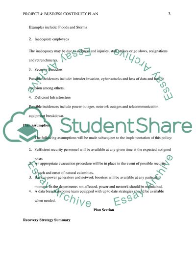 Business Continuity Plan