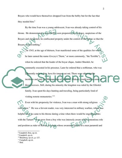 The First Tsar of Russia: Ivan the Terrible