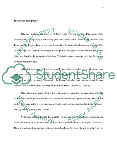 The Portrayal of Brazil in the U.S. News Media