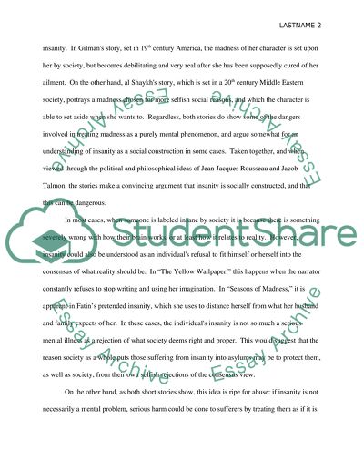 Madness: A result of individual rights being nullified by societal rights