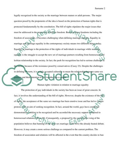 Marriage equality and human rights violations