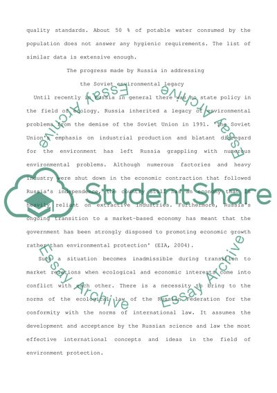 Russian Environmental Policy