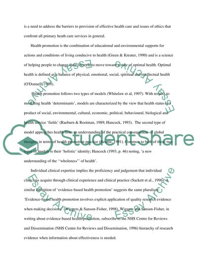 Sexual Health Promotion among Young People