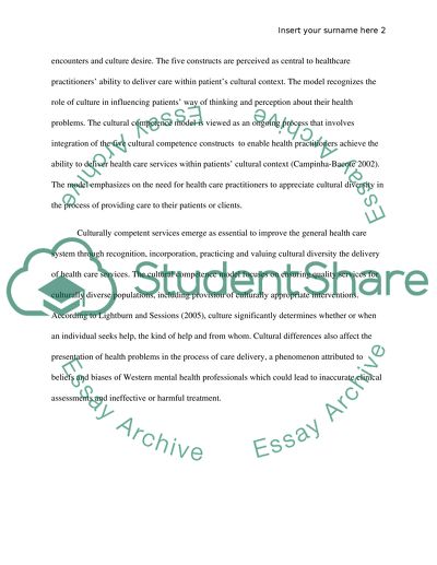 HOW MIGHT DEVELOPING CULTURAL COMPETENCE IMPROVE MENTAL HEALTH SERVICES