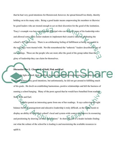 Online Conversations on Leadership and Learning