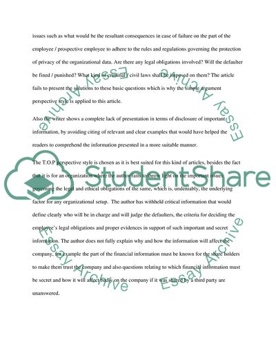 Article Analysis of 11 Ways to Critique an Article by Mike Metcalfe