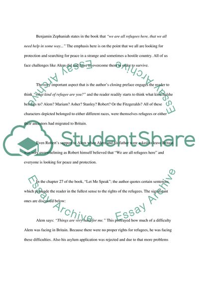 How does Benjamin Zephaniah persuade the reader of the rights of refugees